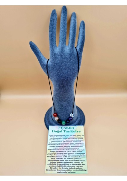 Sertifikalı Doğal 7 Çakra Tasarım Kolye Doğal Taş 8 mm indirimleri