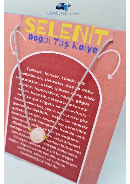 Sertifikalı Selenit Taşı Kolye Ayarlanabilir Orijinal Doğal Taş Çok Fonksiyonlu Kolye modelleri