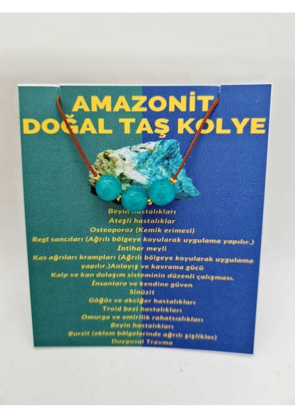 Sertifikalı Amazonit Doğal Taş Kolye Ayarlanabilir Orijinal Doğal Taş Çok Fonksiyonlu Kolye fiyatları