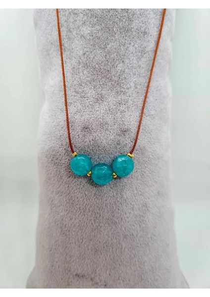 Sertifikalı Amazonit Doğal Taş Kolye Ayarlanabilir Orijinal Doğal Taş Çok Fonksiyonlu Kolye modelleri