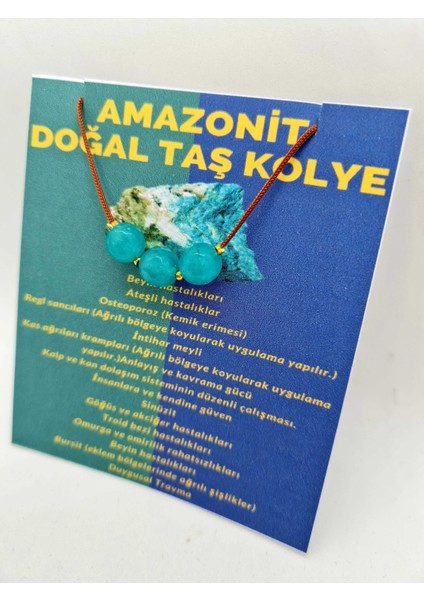 Sertifikalı Amazonit Doğal Taş Kolye Ayarlanabilir Orijinal Doğal Taş Çok Fonksiyonlu Kolye fırsatları