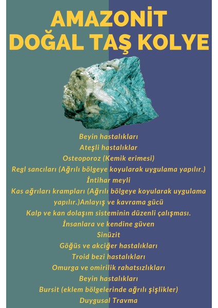 Sertifikalı Amazonit Doğal Taş Kolye Ayarlanabilir Orijinal Doğal Taş Çok Fonksiyonlu Kolye indirimleri