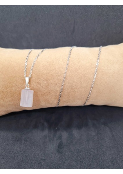 Sertifikalı Pembe Kuvars Taşı Kolye Doğal Taş fiyatları