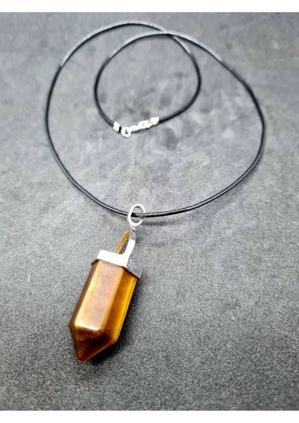 Sertifikalı Kaplan Gözü Doğal Taş Obelix Kolye fırsatları