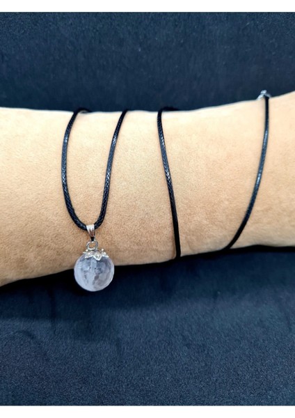 Sertifikalı Ametrin Taşı Doğal Taş Kolye 14 mm