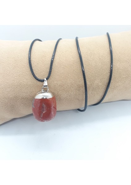 Sertifikalı Jasper Taşı Doğal Taş Kolye Zincir ve Ip Dahil fiyatları