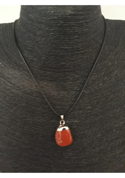 Sertifikalı Jasper Taşı Doğal Taş Kolye Zincir ve Ip Dahil indirimleri