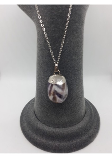 Sertifikalı Ametist Taşı Doğal Taş Kolye fırsatları