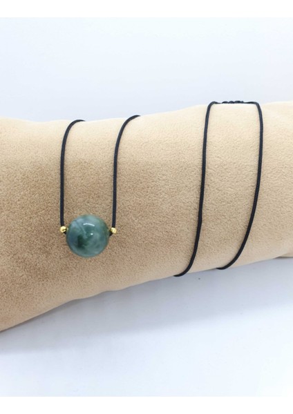 Sertifikalı Hint Akik Taşı Kolye Ayarlanabilir Orijinal Doğal Taş Çok Fonksiyonlu Kolye 12 mm