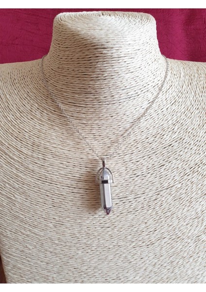 Sertifikalı Hematit Doğal Taş Pandül Kolye- Zincir Dahil modelleri