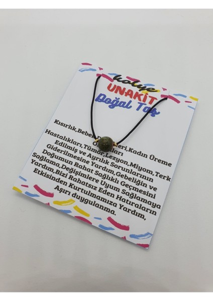 Sertifikalı Unakit Taşı Kolye