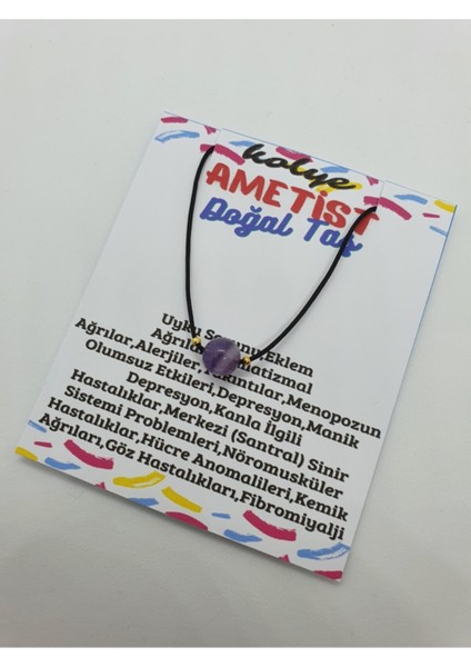 Sertifikalı Ametist Taşı Kolye Ayarlanabilir Orijinal Doğal Taş Çok Fonksiyonlu Kolye fiyatları