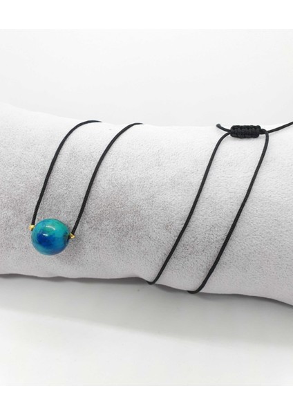 Sertifikalı Krizokol Taşı Kolye Ayarlanabilir Orijinal Doğal Taş Çok Fonksiyonlu Kolye 12 mm modelleri