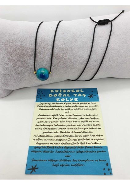 Sertifikalı Krizokol Taşı Kolye Ayarlanabilir Orijinal Doğal Taş Çok Fonksiyonlu Kolye 12 mm fırsatları