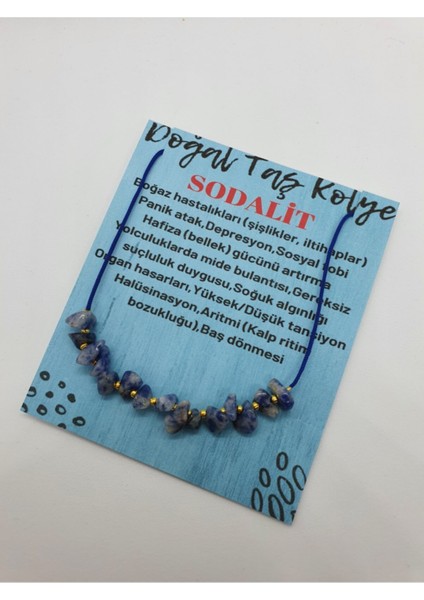 Sertifikalı Sodalit Taşı Tasarım Kolye Ayarlanabilir Orijinal Doğal Taş Çok Fonksiyonlu Kolye fiyatları