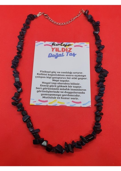 Sertifikalı Mavi Yıldız Taşı Doğal Taş Kolye fiyatları