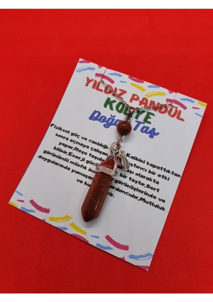 Sertifikalı Yıldız Taşı Pandül Lale Kolye Doğal Taş Özel Tasarım Model fiyatları