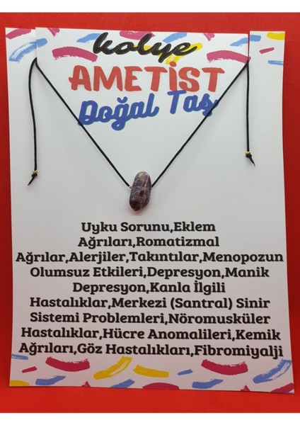 Sertifikalı Ametist Taşı Kolye Ayarlanabilir Orijinal Doğal Taş Çok Fonksiyonlu Kolye modelleri