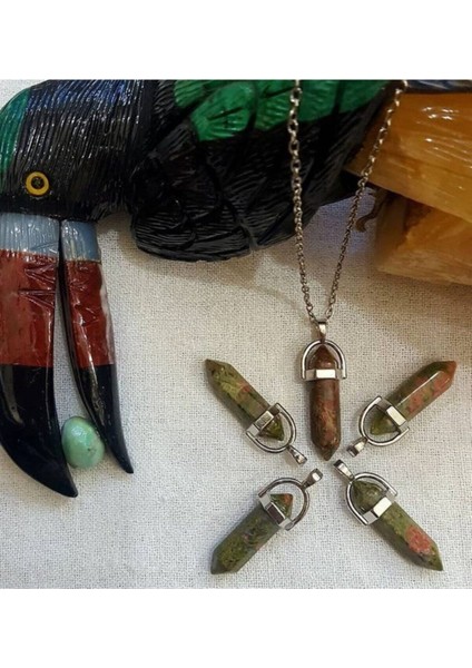 Sertifikalı Unakit Doğal Taş Pandül Kolye