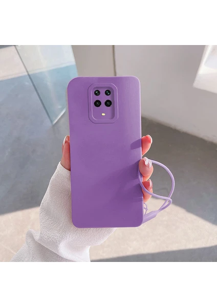 Xiaomi Redmi Note 9s Uyumlu Kılıf Zebana Love Yumuşak Silikon Kılıf Lila