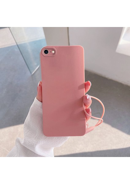 Apple iPhone 8 Uyumlu Kılıf Zebana Love Yumuşak Silikon Kılıf Rose Gold
