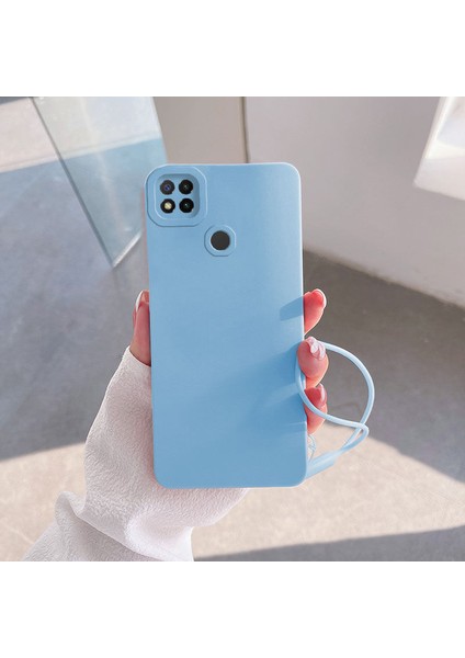 Xiaomi Redmi 9c Uyumlu Kılıf Zebana Love Yumuşak Silikon Kılıf Açık Mavi