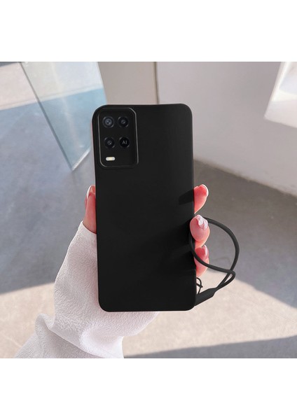 Oppo A54 Uyumlu Kılıf Zebana Love Yumuşak Silikon Kılıf Siyah