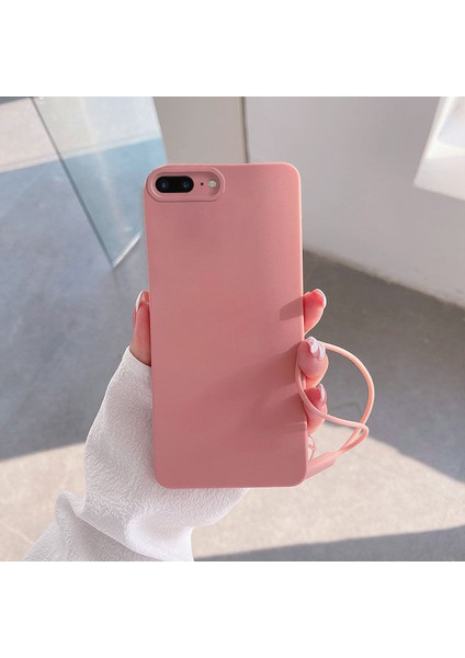 Apple iPhone 7 Plus Uyumlu Kılıf Zebana Love Yumuşak Silikon Kılıf Rose Gold