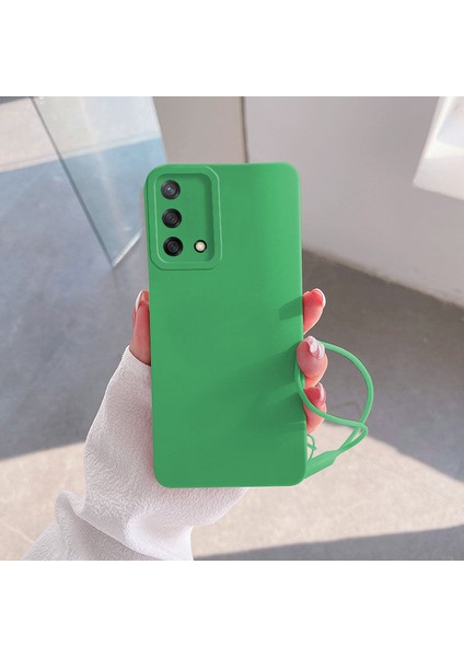 Oppo A94 Uyumlu Kılıf Zebana Love Yumuşak Silikon Kılıf Açık Yeşil