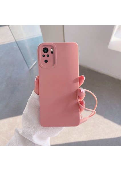 Xiaomi Redmi Note 10 Uyumlu Kılıf Zebana Love Yumuşak Silikon Kılıf Pembe