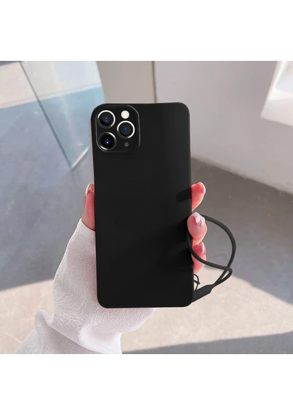 Apple iPhone 11 Pro Max Uyumlu Kılıf Zebana Love Yumuşak Silikon Kılıf Siyah