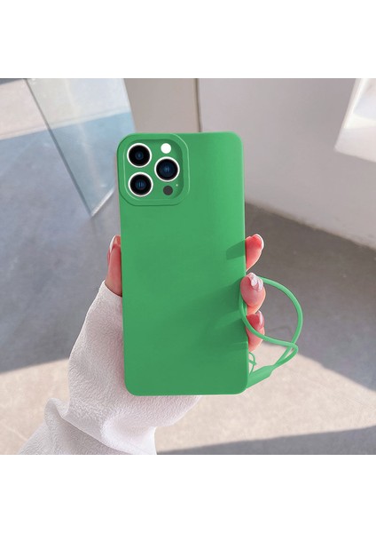 Apple iPhone 12 Pro Uyumlu Kılıf Zebana Love Yumuşak Silikon Kılıf Açık Yeşil