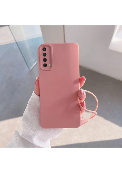 Huawei P Smart 2021 Uyumlu Kılıf Zebana Love Yumuşak Silikon Kılıf Rose Gold