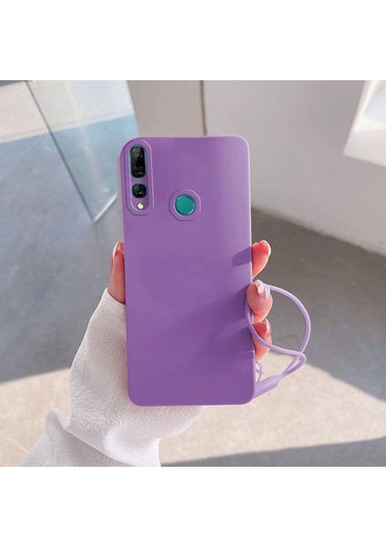 Huawei Y9 Prime 2019 Uyumlu Kılıf Zebana Love Yumuşak Silikon Kılıf Lila