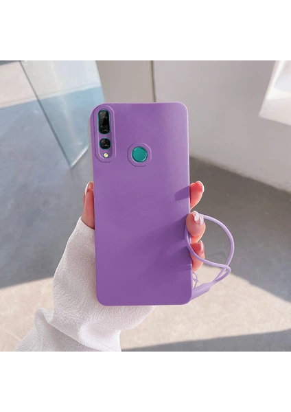 Huawei Y9 Prime 2019 Uyumlu Kılıf Zebana Love Yumuşak Silikon Kılıf Lila