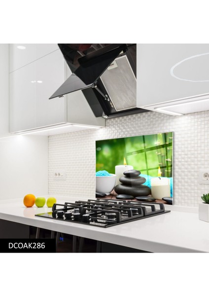 Cam Ocak Arkası Koruyucu | Mum