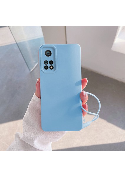 Xiaomi Mi 10T Uyumlu Kılıf Zebana Love Yumuşak Silikon Kılıf Açık Mavi