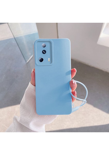 Xiaomi Mi 13 Lite Uyumlu Kılıf Zebana Love Yumuşak Silikon Kılıf Açık Mavi