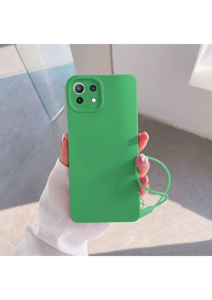 Xiaomi Mi 11 Lite 5g Uyumlu Kılıf Zebana Love Yumuşak Silikon Kılıf Açık Yeşil