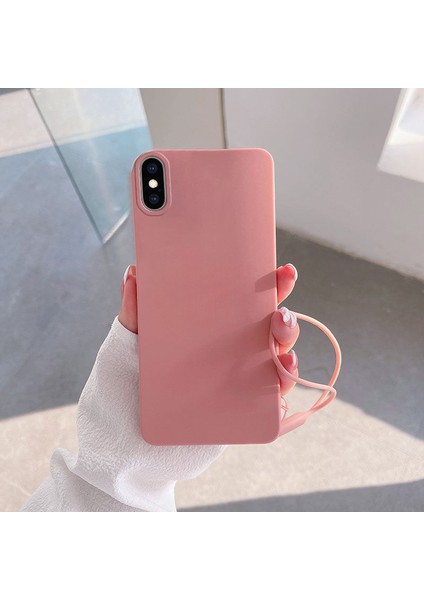 Apple iPhone Xs Max Uyumlu Kılıf Zebana Love Yumuşak Silikon Kılıf Pembe