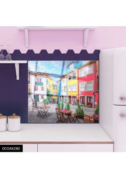 Cam Ocak Arkası Koruyucu Ankastre Arkası Koruyucu | Renkli Sokak modelleri