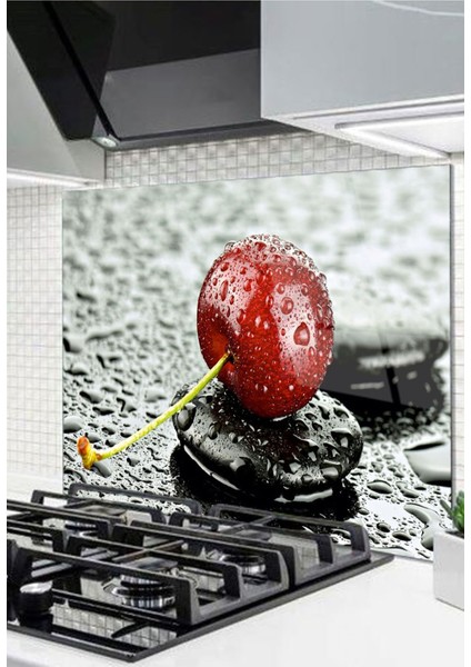 Cam Ocak Arkası Koruyucu Ankastre Arkası Koruyucu | Kiraz