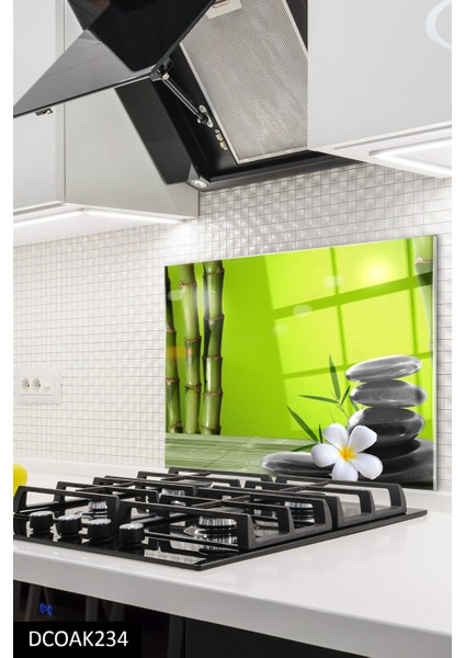 Cam Ocak Arkası Koruyucu | Bambu