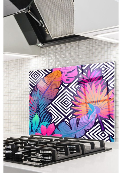 Cam Ocak Arkası Koruyucu Ankastre Arkası Koruyucu | Yaprak