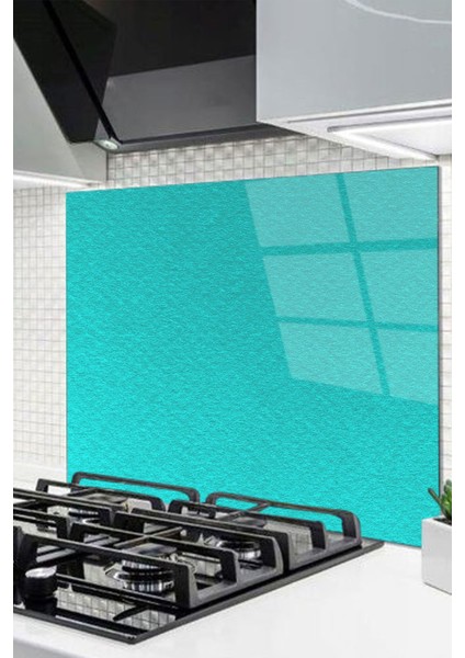 Cam Ocak Arkası Koruyucu Ankastre Arkası Koruyucu | Mavi