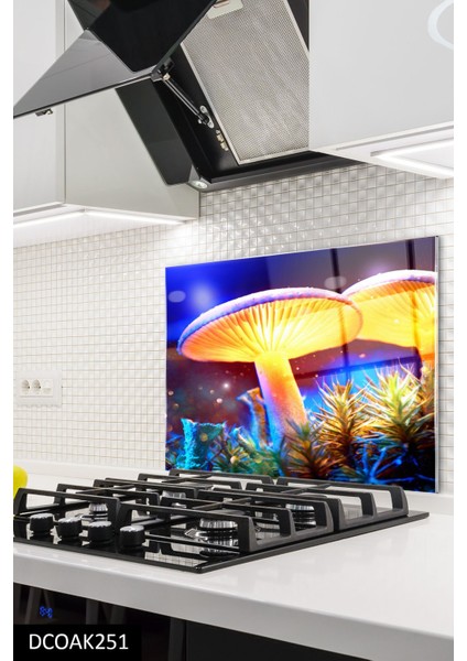 Cam Ocak Arkası Koruyucu | Mantar