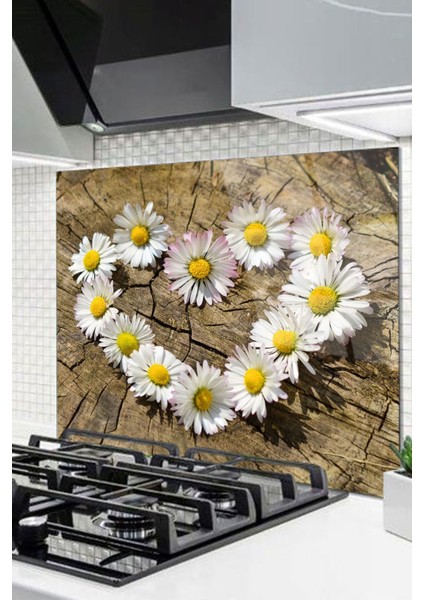 Cam Ocak Arkası Koruyucu Ankastre Arkası Koruyucu | Kalp