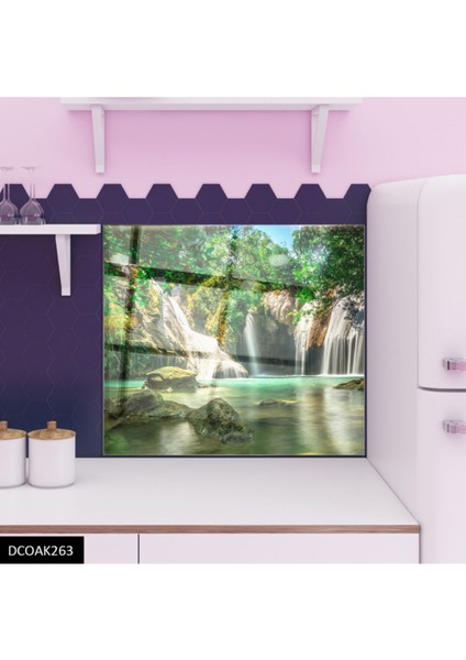 Cam Ocak Arkası Koruyucu Ankastre Arkası Koruyucu | Şelale modelleri