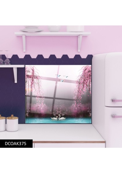 Cam Ocak Arkası Koruyucu Ankastre Arkası Koruyucu | Kuğu modelleri