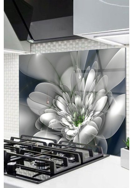 Cam Ocak Arkası Koruyucu Ankastre Arkası Koruyucu | Çiçek